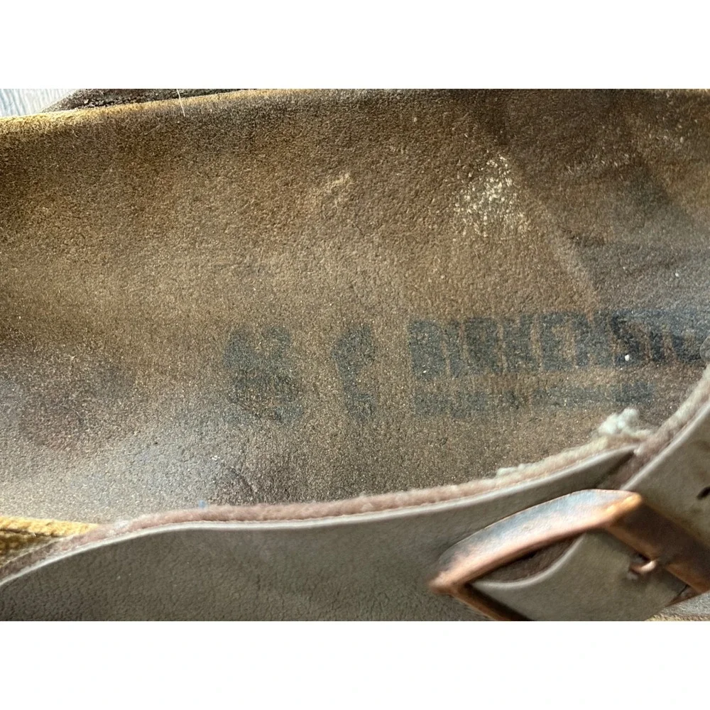 Birkenstock Gizeh Mens Mocha Brown Birko-Flor Thong Sandals Size 42 EU 9-9.5 US